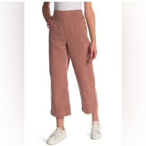 Free People Clean Mod Utility Crop Pant Mauve Size 12